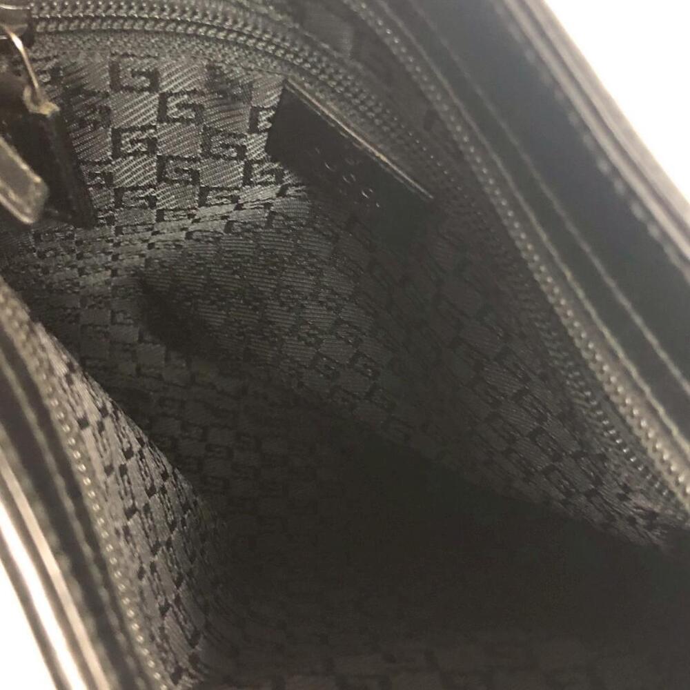 Gucci Shoulder Bag Interlocking Leather Black Crossbody - Picture 6 of 10